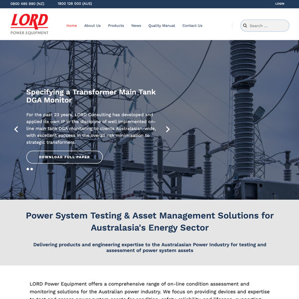 Lord Power Equipment website